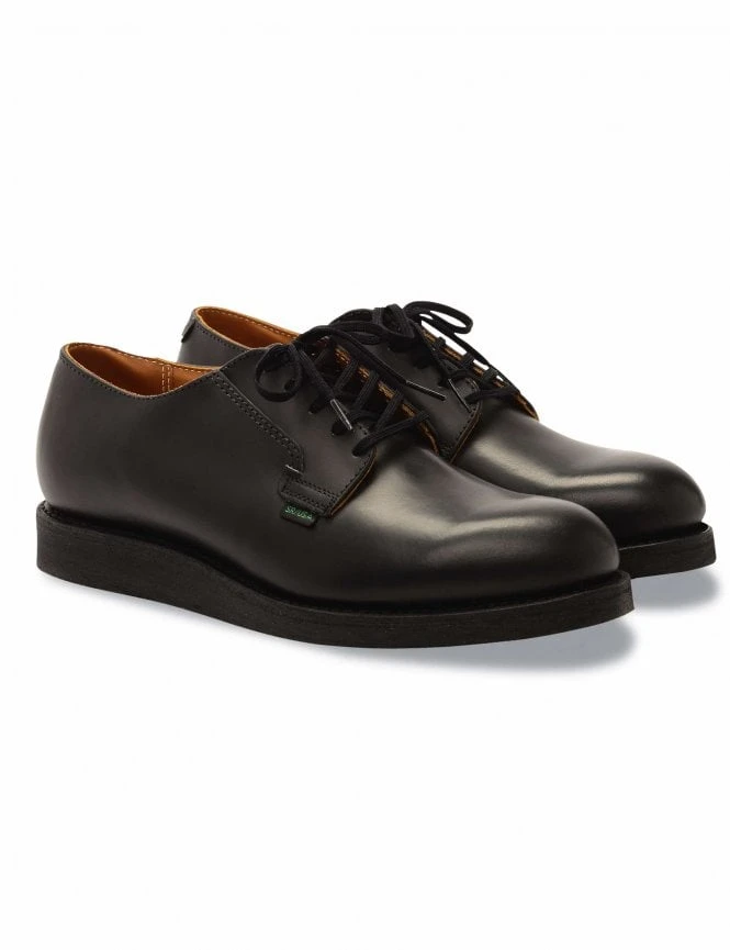 101 Heritage Work Postman Oxford Shoes - Black Chaparral Leather 3 101 Heritage Work Postman Oxford Shoes - Black Chaparral Leather