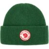 Fjallraven Palm Green 1960 Logo Ribbed Knit Cuffed Beanie Hat -Fatbuddha Store 1960 logo beanie hat palm green p36315 122674 medium