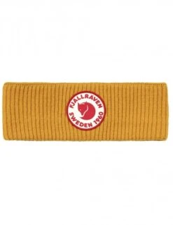 Fjallraven 1960 Logo Headband Mustard Yellow - Ribbed Knit Merino Blend Winter Ear Warmer -Fatbuddha Store 1960 logo headband mustard yellow p33641 112883 medium