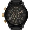 Nixon 51-30 Chrono Matte Black & Gold – 51mm Oversized Water Resistant Chronograph Watch -Fatbuddha Store 51 30 chrono watch matte black gold p29750 102259 medium