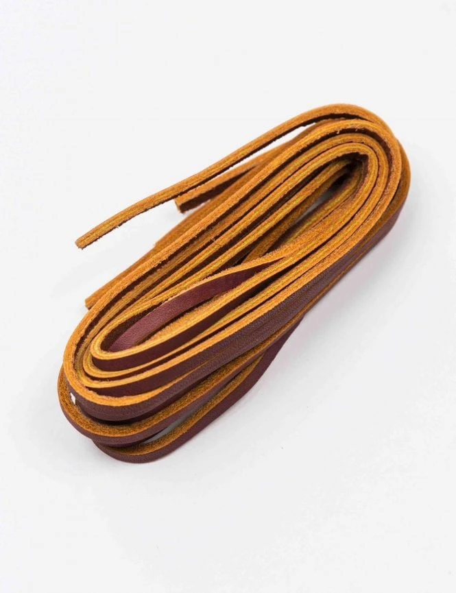 97156 80" Leather Laces - Chestnut 4 97156 80" Leather Laces - Chestnut - Image 2