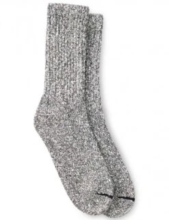 97167 Cotton Ragg Socks - Black/White