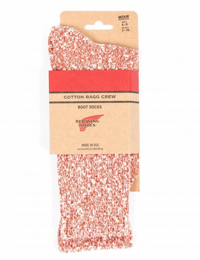 97169 Women's Cotton Ragg Socks - Rust/White 4 97169 Women's Cotton Ragg Socks - Rust/White - Image 2