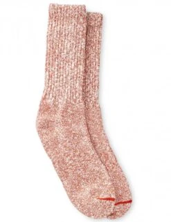 97169 Women's Cotton Ragg Socks - Rust/White
