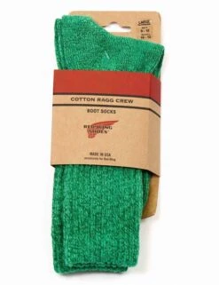 Red Wing 97372 Green/Light Green Cotton Ragg Over Dyed Tonal Socks