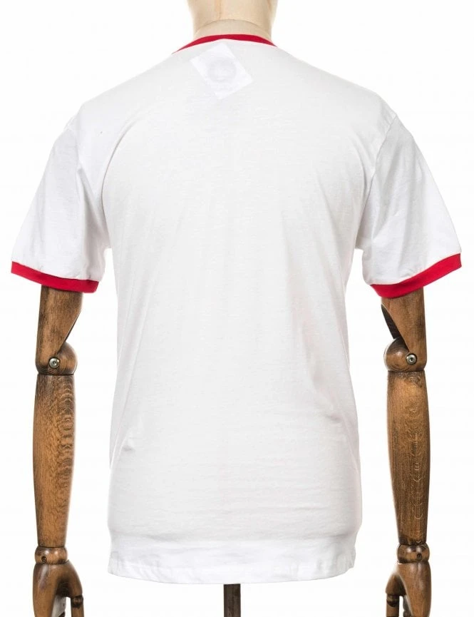 97406 Red Wing Ringer Logo Tee - White/Red 4 97406 Red Wing Ringer Logo Tee - White/Red - Image 2