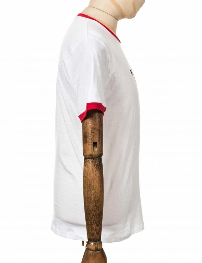 97406 Red Wing Ringer Logo Tee - White/Red 7 97406 Red Wing Ringer Logo Tee - White/Red - Image 5