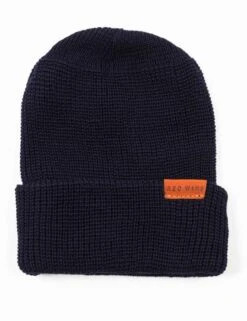 Red Wing Navy Merino Wool Cuffed Beanie Hat with Leather Patch 97490 -Fatbuddha Store 97490 merino wool beanie hat navy p26402 94885 medium