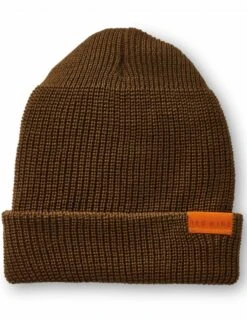 Red Wing Olive Green Merino Wool Beanie Hat – Heritage Leather Patch Watch Cap