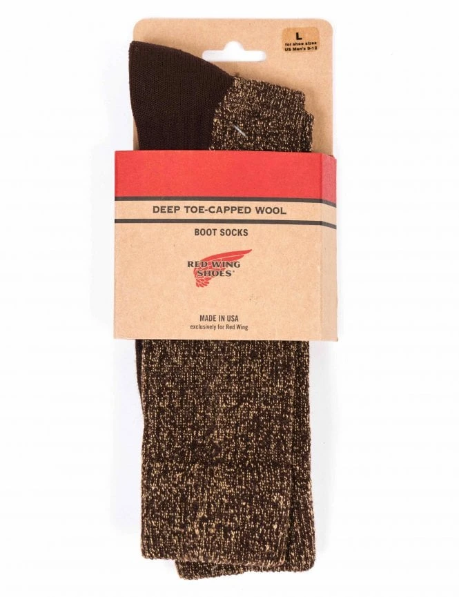 97640 Deep Toe Capped Wool Sock - Brown 4 97640 Deep Toe Capped Wool Sock - Brown - Image 2