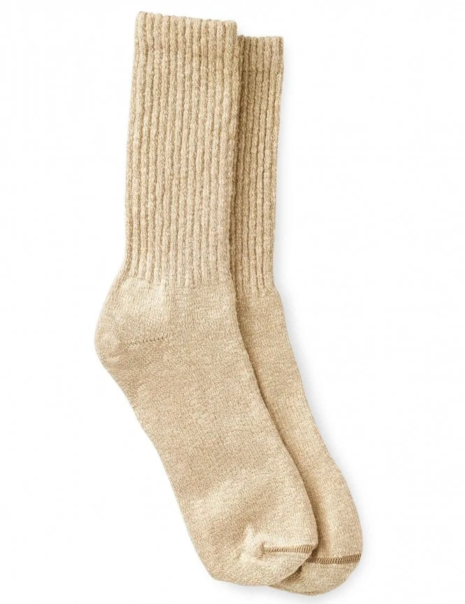 97669 Ragg Crew Socks - Cream/Coffee 3 97669 Ragg Crew Socks - Cream/Coffee