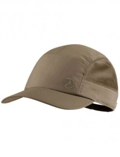 Fjallraven Abisko Light Olive Mesh Cap – Leather Fox Logo Foldable Summer Hat