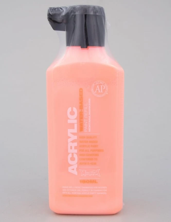 Montana ACRYLIC Paint Refill 180ml – Fluorescent Power Orange F2000 Professional Marker Ink 3 Montana ACRYLIC Paint Refill 180ml – Fluorescent Power Orange F2000 Professional Marker Ink