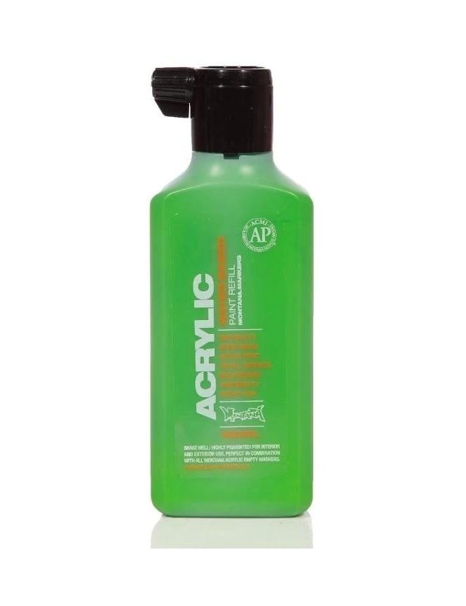 Montana Acrylic Paint Refill 180ml – Shock Green S6010 High-Opacity Water-Based Paint 3 Montana Acrylic Paint Refill 180ml – Shock Green S6010 High-Opacity Water-Based Paint