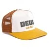Deus Ex Machina Mustard and White Akin Trucker Hat – Vintage Customs Patch Snapback