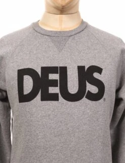 Deus Ex Machina All Caps Crew Sweat - Grey Heather -Fatbuddha Store all caps crew sweat grey heather p24729 88345 medium