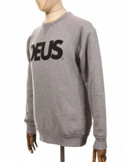 Deus Ex Machina All Caps Crew Sweat - Grey Heather -Fatbuddha Store all caps crew sweat grey heather p24729 88346 medium