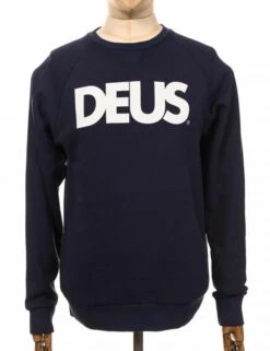Deus Ex Machina All Caps Crew Sweat - Navy