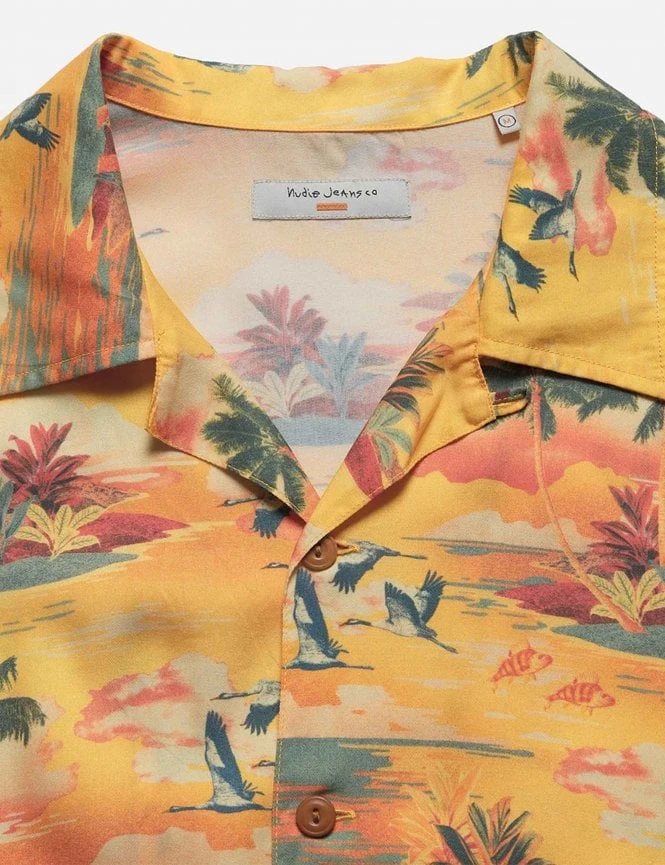 Nudie Jeans Arvid Hawaii Shirt - Sunflower 4 Nudie Jeans Arvid Hawaii Shirt - Sunflower - Image 2