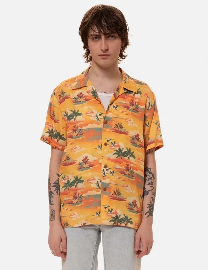 Nudie Jeans Arvid Hawaii Shirt - Sunflower 5 Nudie Jeans Arvid Hawaii Shirt - Sunflower - Image 3