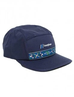 Berghaus Dusk Blue Aztec Pattern – Retro 3-Panel Curved Brim Cotton Cap