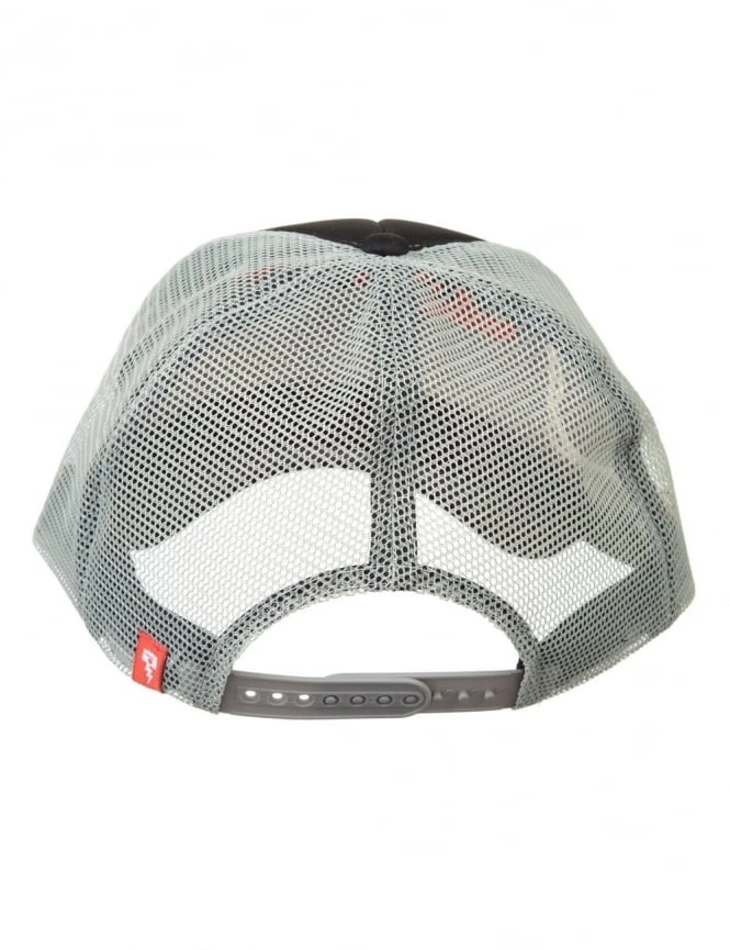 Deus Ex Machina Baylands Trucker Hat - Black/Grey with Embroidered Shield Logo 4 Deus Ex Machina Baylands Trucker Hat - Black/Grey with Embroidered Shield Logo - Image 2