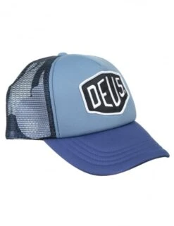 Deus Ex Machina Baylands Trucker Hat - Navy/White with Blue Embroidered Logo Mesh Cap -Fatbuddha Store baylands trucker hat blue navy p14935 59825 medium