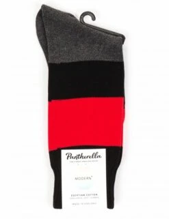 Pantherella Beall Black Luxury Ribbed Socks – Classic Crew Length