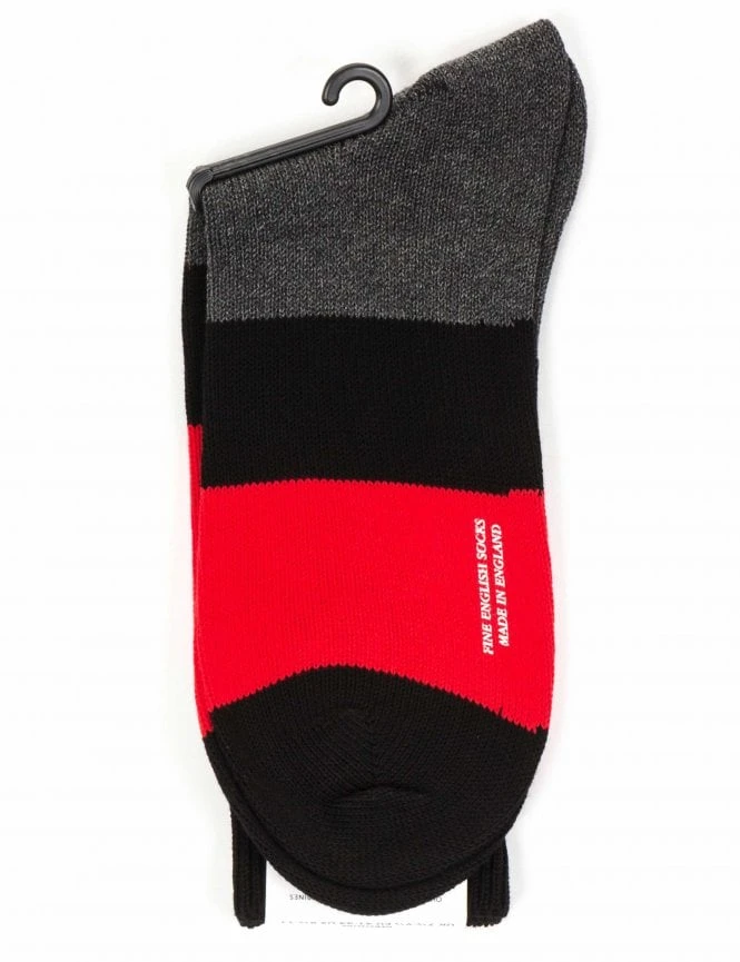 Pantherella Beall Black Luxury Ribbed Socks – Classic Crew Length 4 Pantherella Beall Black Luxury Ribbed Socks – Classic Crew Length - Image 2