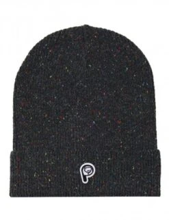 Penfield Bear Neppy Beanie Hat in Ebony – Cuffed 100% Wool Textured Winter Hat