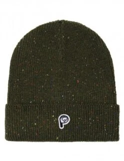 Penfield Forest Night Bear Neppy Cuffed Beanie – 100% Wool Textured Knit Hat