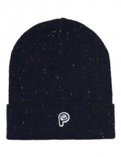 Penfield Bear Neppy Wool Cuffed Beanie Hat - Navy Blazer with White Flecks