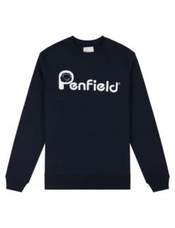 Penfield Bear Print Crew Sweat - Navy