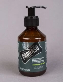 Proraso Beard Wash (200ml) - Cypress & Vetyver -Fatbuddha Store beard wash 200ml cypress vetyver p16940 68058 medium
