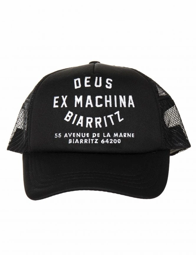Deus Ex Machina Biarritz Address Trucker Hat - Black & White Mesh Snapback 4 Deus Ex Machina Biarritz Address Trucker Hat - Black & White Mesh Snapback - Image 2