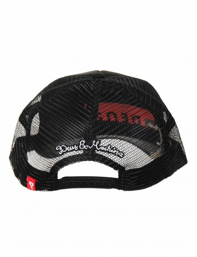 Deus Ex Machina Biarritz Address Trucker Hat - Black & White Mesh Snapback 5 Deus Ex Machina Biarritz Address Trucker Hat - Black & White Mesh Snapback - Image 3