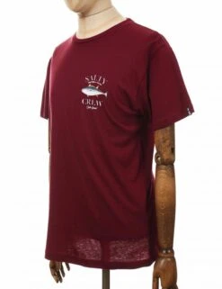 Salty Crew Big Blue Premium Tee - Burgundy -Fatbuddha Store big blue premium tee burgundy p28925 99598 medium