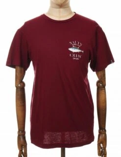 Salty Crew Big Blue Premium Tee - Burgundy -Fatbuddha Store big blue premium tee burgundy p28925 99599 medium