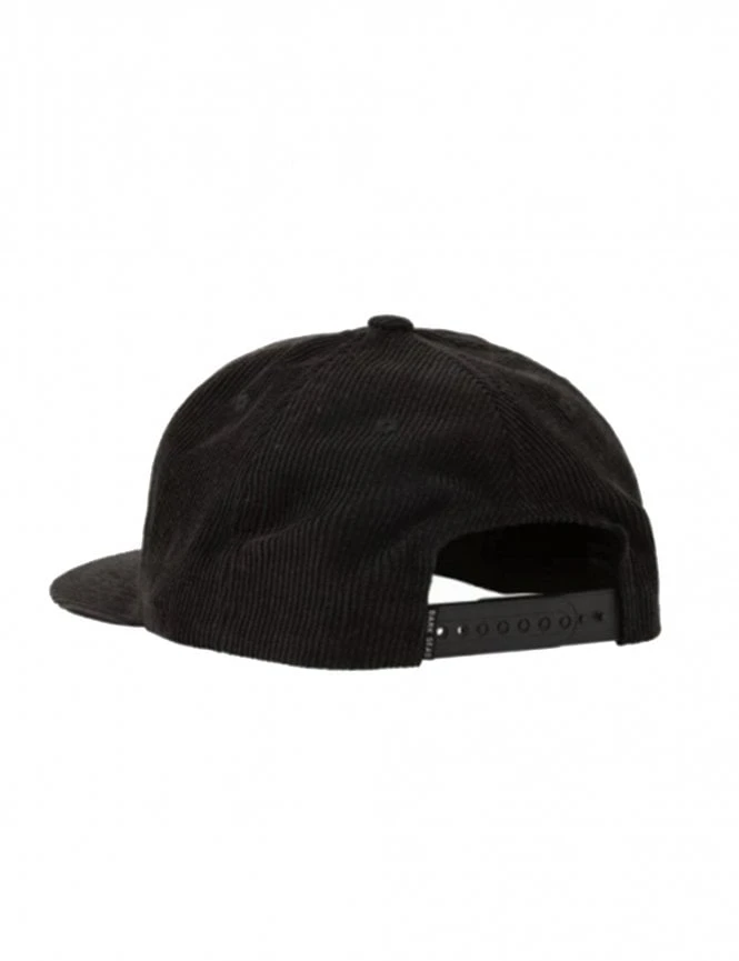 Dark Seas Black Corduroy Bixby Cap – Patch Logo Flat Brim Snapback 4 Dark Seas Black Corduroy Bixby Cap – Patch Logo Flat Brim Snapback - Image 2