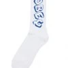 Obey Clothing Block Socks in White & Black – French Terry Athletic Jacquard Logo Crew Socks -Fatbuddha Store block socks white black p32670 114584 medium