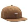 Obey Clothing Brown Sugar Bold Twill 6 Panel Strapback Hat - Black Wordmark Embroidery -Fatbuddha Store bold twill 6 panel strapback hat brown sugar p34139 114540 medium