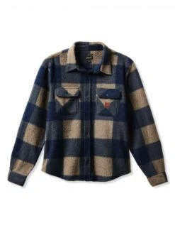 Brixton Bowery Arctic Fleece Shirt - Moonlight Ocean/Mojave
