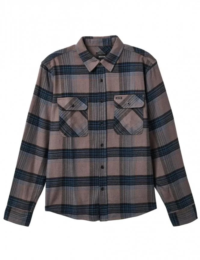 Brixton Bowery Flannel Shirt - Black/Ocean Blue 3 Brixton Bowery Flannel Shirt - Black/Ocean Blue