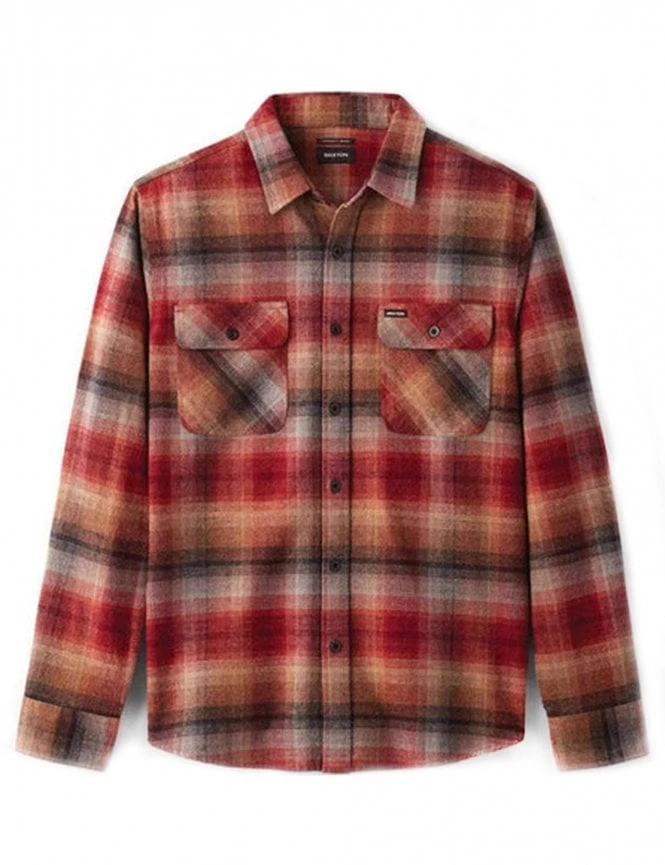 Brixton Bowery Flannel Shirt - Dark Brick 3 Brixton Bowery Flannel Shirt - Dark Brick