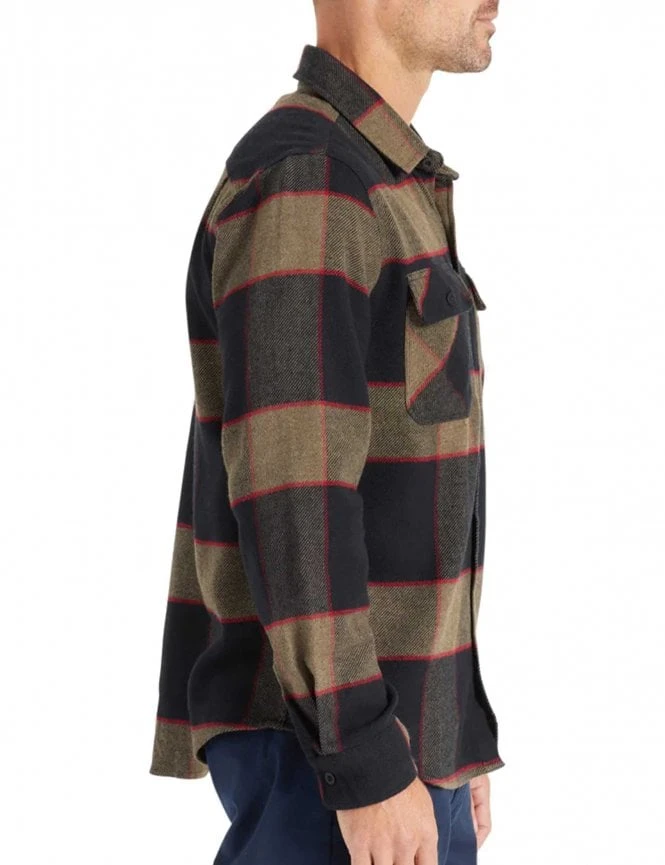 Brixton Bowery Flannel Shirt - Heather Grey/Charcoal 7 Brixton Bowery Flannel Shirt - Heather Grey/Charcoal - Image 5