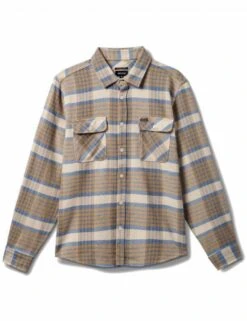 Brixton Bowery Flannel Shirt - Whitecap/Sand