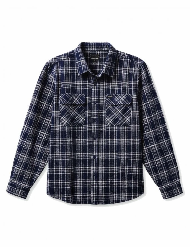 Brixton Bowery Heavy Weight Shirt - Navy/Grey 3 Brixton Bowery Heavy Weight Shirt - Navy/Grey