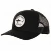 Salty Crew Bruce Black Retro Trucker Hat – Shark Patch Curved Bill Mesh Back Snapback