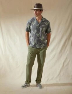 Brixton Bunker Slub Woven Shirt - Washed Sea/Black Foam -Fatbuddha Store bunker slub woven shirt washed sea black foam p35124 123548 medium