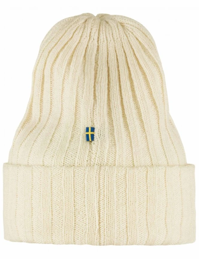 Fjallraven Byron Beanie Hat Chalk White – Ribbed Wool Knit Cuffed Beanie 4 Fjallraven Byron Beanie Hat Chalk White – Ribbed Wool Knit Cuffed Beanie - Image 2